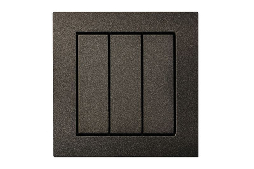 Выключатель Трехклавишный Антрацит LIREGUS EPSILON