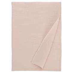 Набор из двух вафельных полотенец изо льна цвета пыльной розы из коллекции essential, 50х70 см