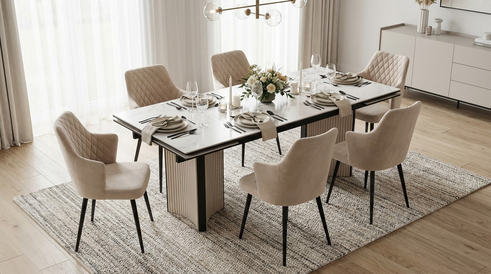 Стол М-City DISAUR Страдивари 200 Гластонбери (Glastonbury Savia Matt), керамика, Дуб Галиано Светлый