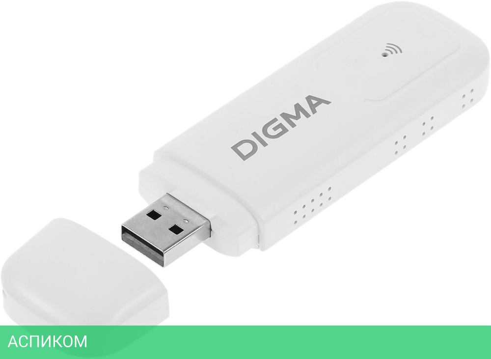 USB-модем 4G Digma Dongle белый (DW1960)