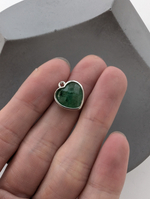 Подвеска сердце авантюрин, 13мм