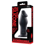 Черный анальный вибромассажер 5INCH RECHARGEABLE BUTTPLUG - 12,7 см. (Цвет: черный)