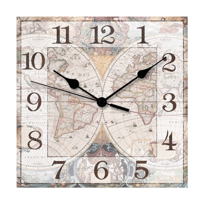 Часы настенные МДФ, 285 мм х 285 мм, открытые стрелки (без стекла), кварцевый механизм с плавным ход