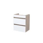 Тумба подвесная с ящиками IDDIS Zodiac, 50 см, белая/под дерево, ZOD5AB0i95