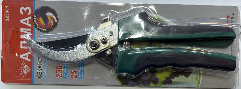 Секатор Almaz, LIT прямой рез, обрезиненная рукоятка (12/72шт) LT-183313