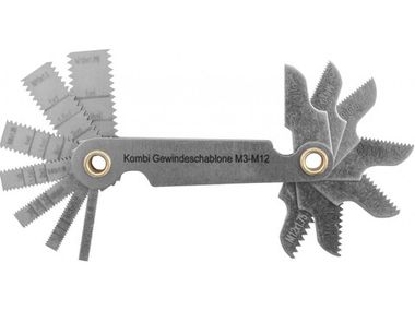 PG14SC Набор резьбовых шаблонов комбинированных для наружных и внутренних резьб, 14 предметов