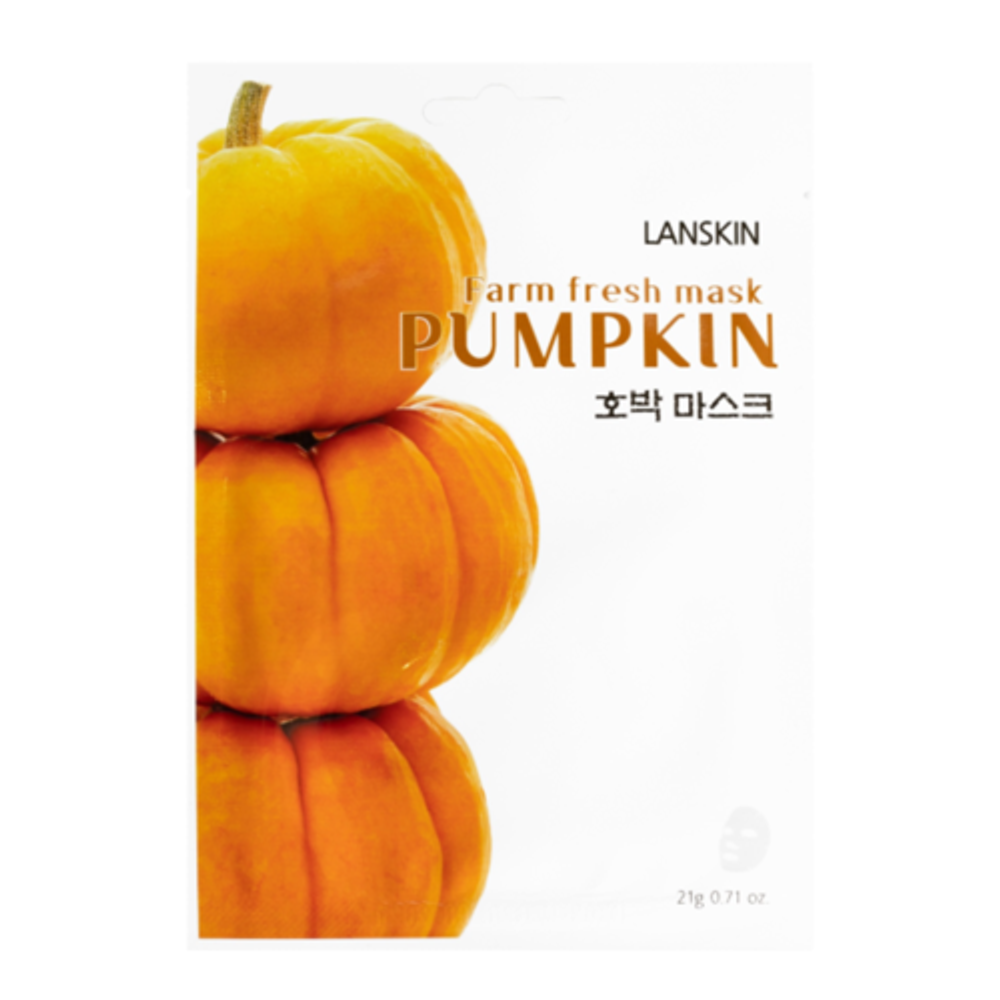 Маска тканевая с экстрактом тыквы LanSkin pumpkin farm fresh mask, 21 г