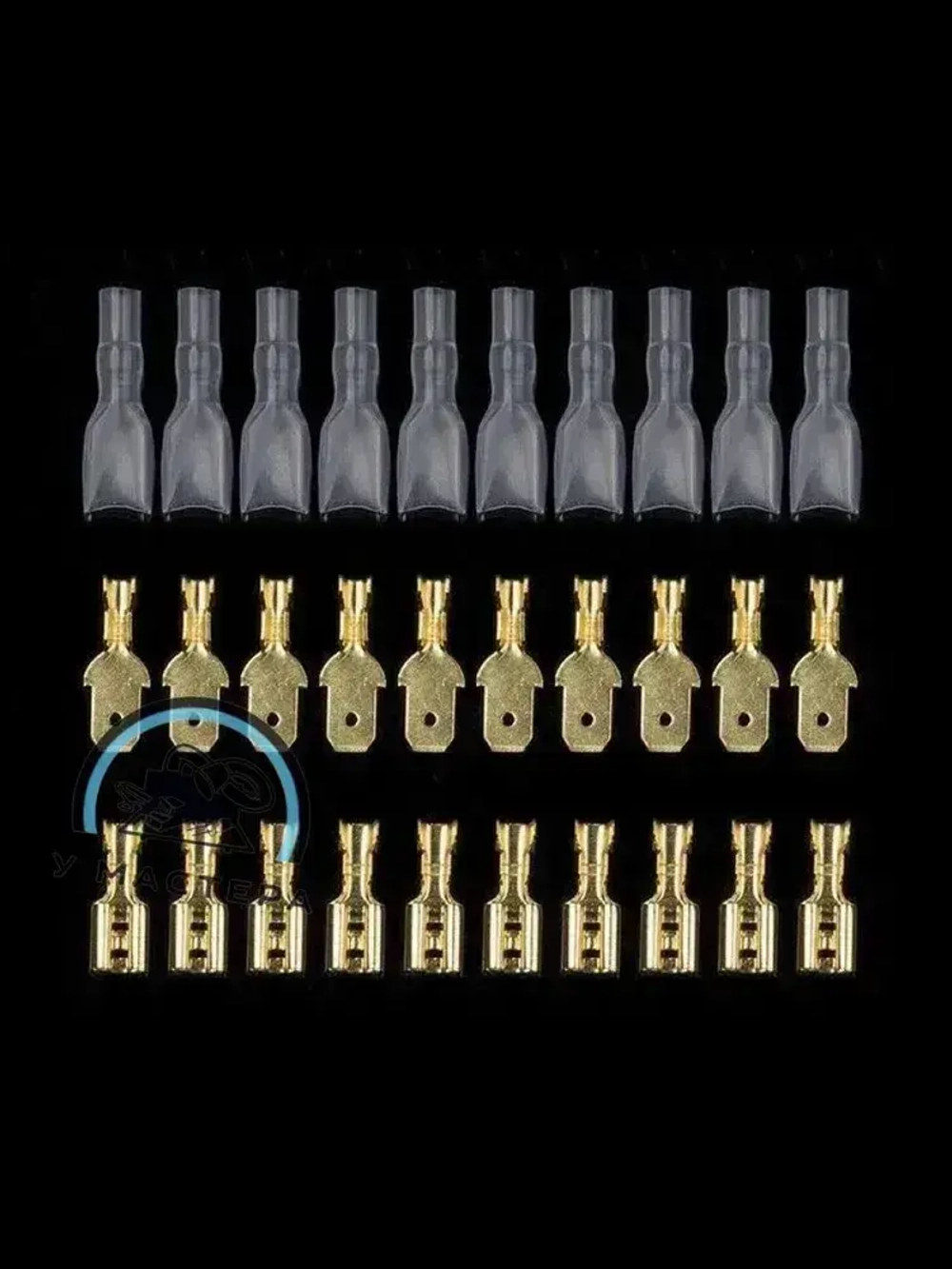 Соединительная обжимная клемма. 180 штук с кейсом. Набор клемм с изоляцией в удобном боксе.