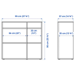 Стеллаж - IKEA VIHALS, 95х37х90 см, белый, ВИХАЛС ИКЕА