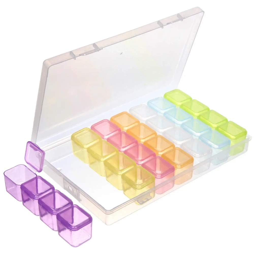 Органайзер для хранения мелочей, 28 ячеек «ИДЕЯДОМА», цвет как на фото, 17,5*10,5*2,5см (наклейка Селфи, пакет с подвесом)