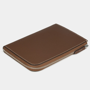 Кошелек кожаный, теленок цвета шоколад