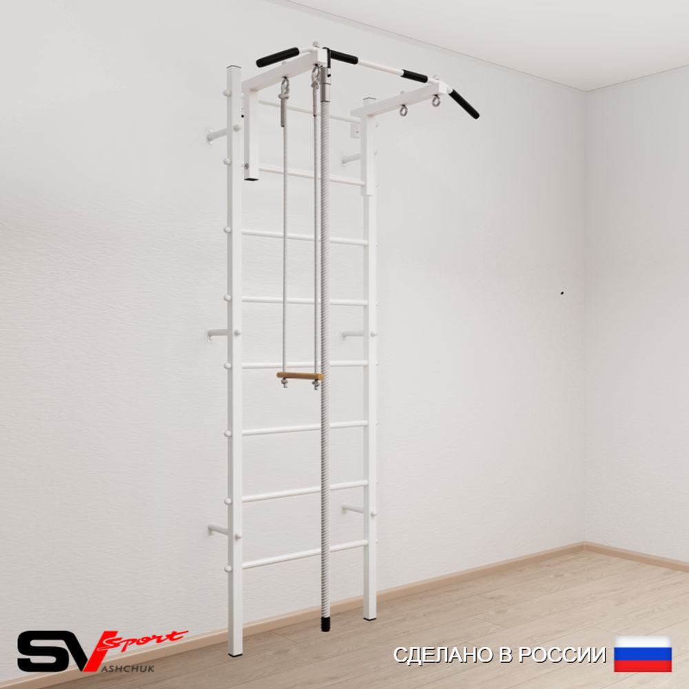 Шведская стенка Sv Sport усиленная 615 (Турник стандарт/Канат/Трапеция)