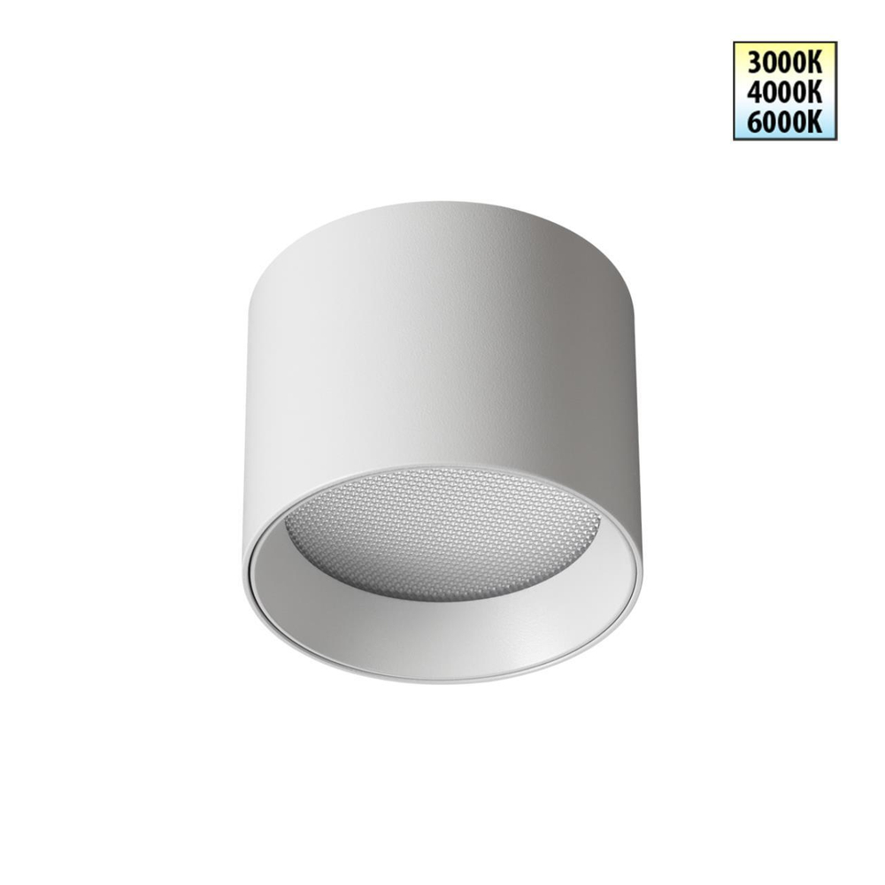 359592 OVER NT25 000 белый Светильник накладной светодиодный с переключ. цв. температуры IP20 LED 6W 220-240V 3000К\4000К\6000К ORBIS