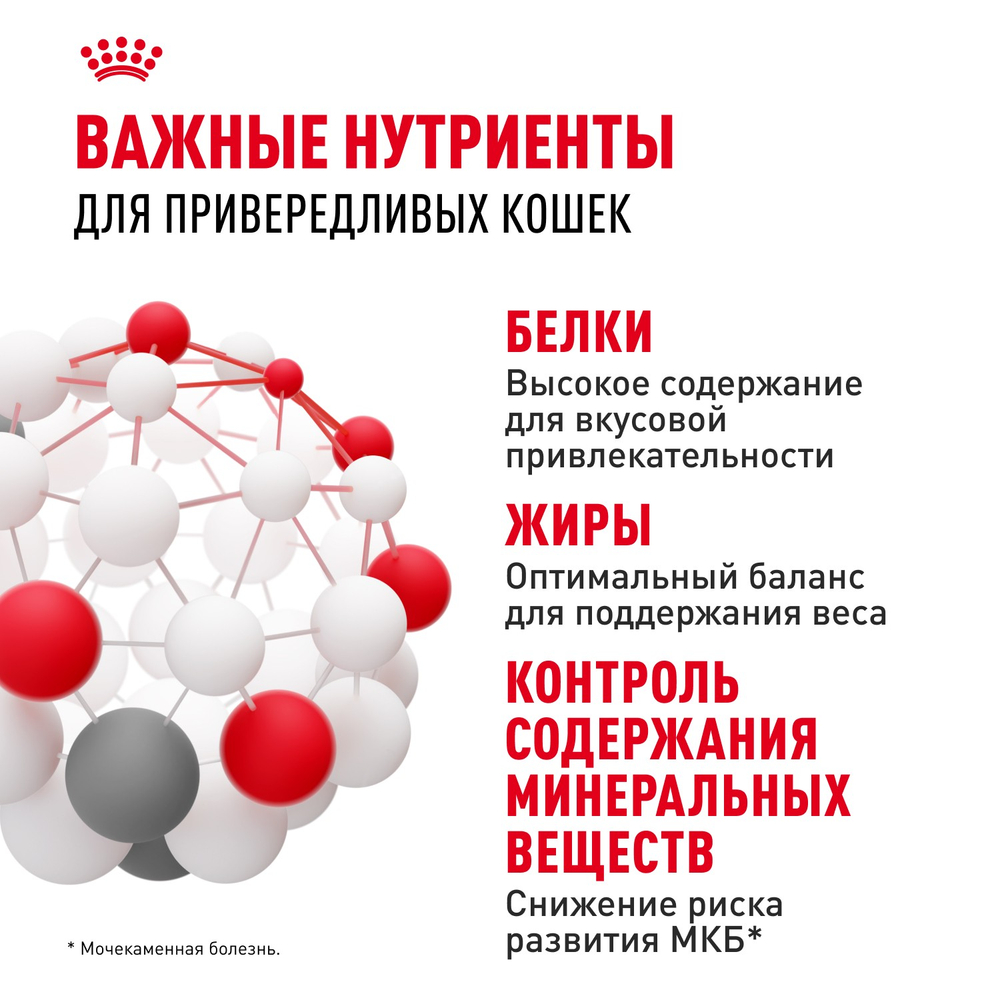 Royal Canin Protein Exigent Протеин Экзиджент Корм сухой для взрослых кошек привередливых к белку в составе старше 1 года 10кг