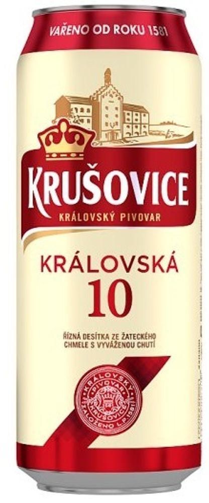 Пиво Крушовице Краловска 10 Оригинал / Krusovice Kralovska 10 Original 0.5 - банка