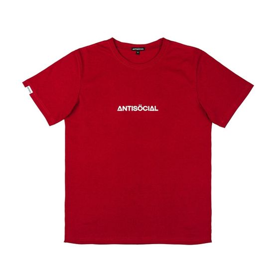 Футболка Antisocial Cross (бордовый)