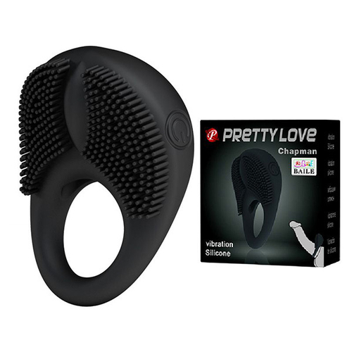 Вибрирующее эрекционное кольцо 2,5см с щетинками Pretty Love BI-210141-0801