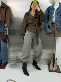 Брюки джинсовые женские арт. 8739-2 цвет "серый"