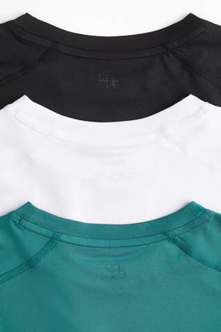 H&M Набор из трех спортивных футболок, зеленый