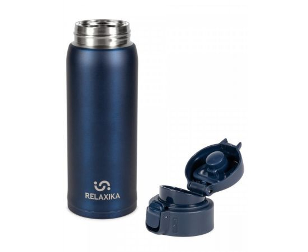 Термокружка для чая и кофе Relaxika Релаксика (0,48 литра), синяя, R701.480.3L1 *