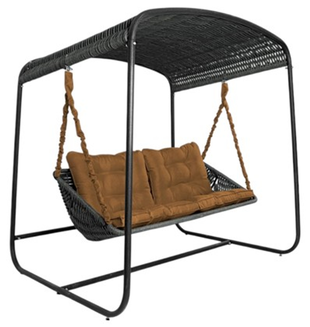 Качели DeckWOOD Sky Bed Lite (черный, подушка коричневая)