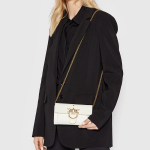 Сумка Pinko Simply 22 Spring and Summer Cowhide Classic Bird Swallow Bag Chain Wallet Messenger Shoulder Bag White, 1P22JM-Y7SP-Z14Q