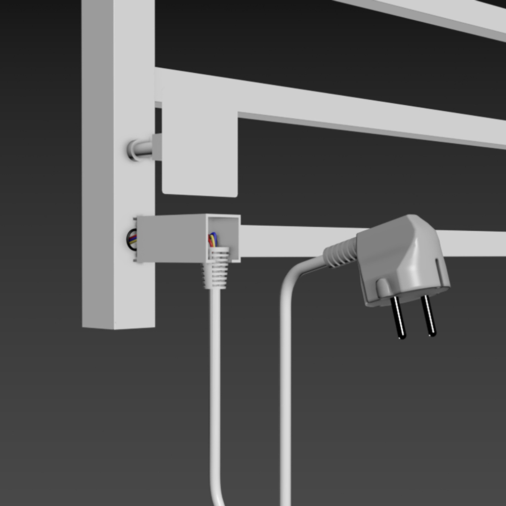 Полотенцесушитель MIXLINE FORTUNE  80х50 (таймер, 425 Вт, 8 перекладин) электрический БЕЛЫЙ