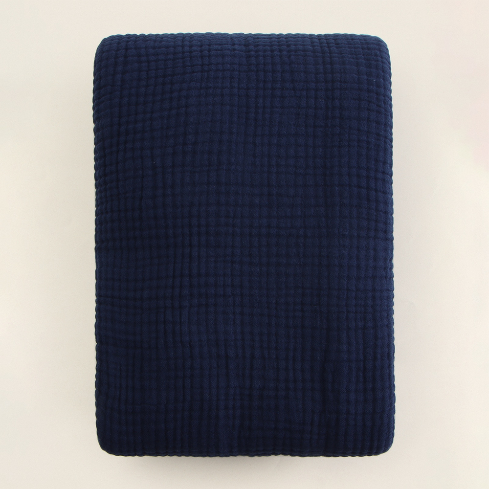 Плед  4х слойный муслин 130*170 см, цв.синий 100% хлопок