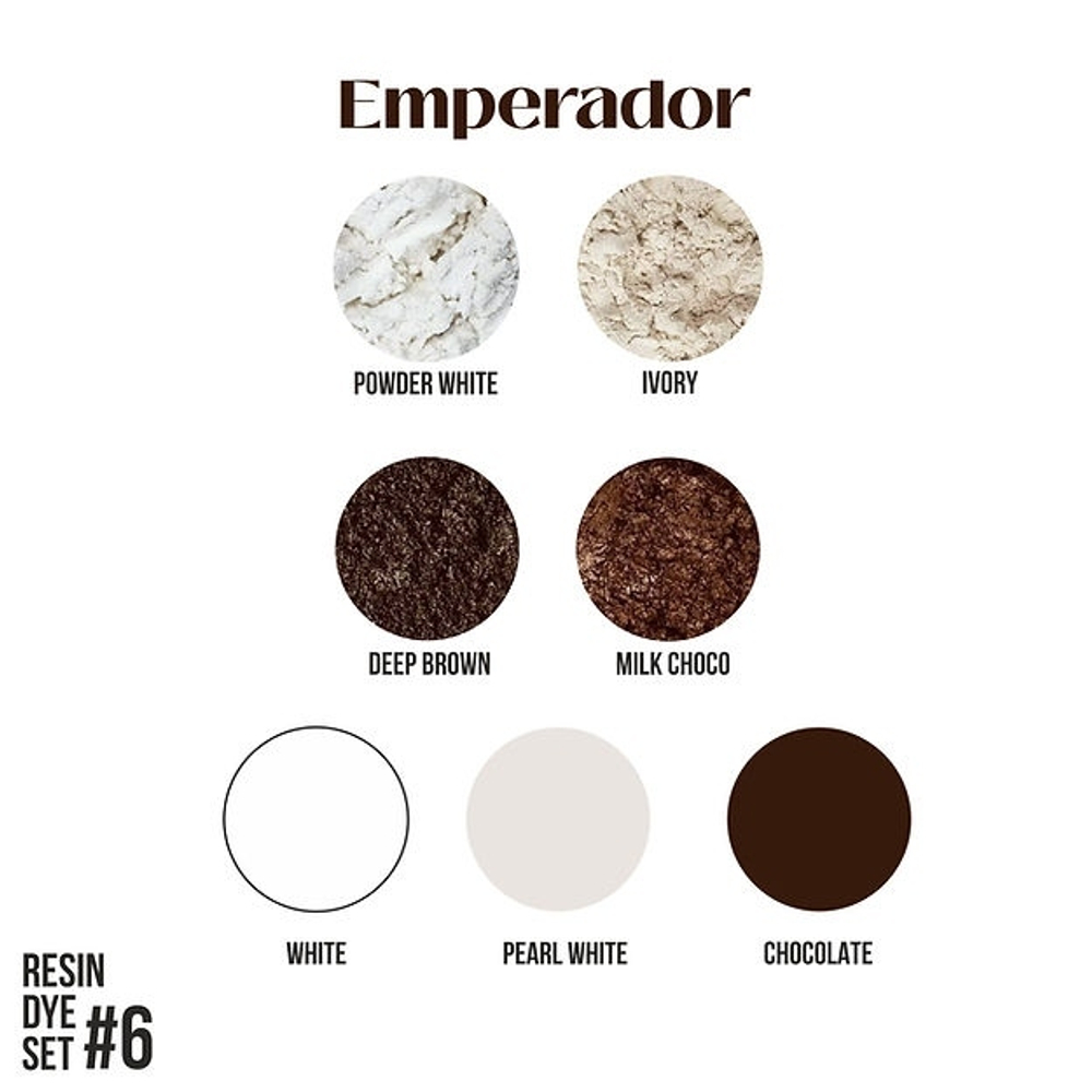 Набор красителей и пигментов для смолы №6, Emperador 7шт/набор