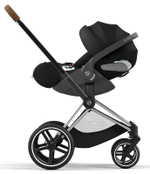 Коляска 3 в 1 Cybex Priam IV Chrome Brown complete и автокресло Cloud T i-Size Sepia Black Leaf Green