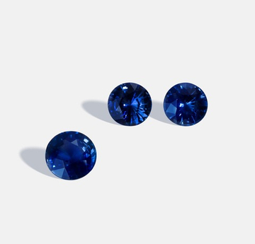 Сапфир, Круг, 3 шт / 7 карат, Шри-Ланка