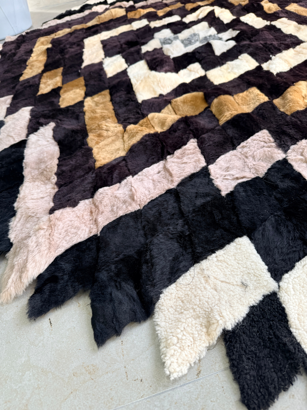 Покрывало меховое ковер из шкуры овчины