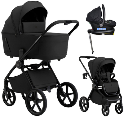 Коляска 4 в 1 Sweet Baby SBL Elegante Therma Colore + автокресло Elegante Plus с базой i-Size ISOFIX DK780 Black