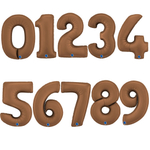 Фольгированные цифры, сатин, в шоколадном цвете, 102 см