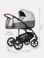 Коляска  BELLA LIFE (2 в 1) (RIKO BASIC) 01 Grey Fox (серый)