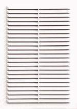 Решетка вентиляционная вытяжная без рамки (190x190 мм; белая) ВИЕНТО 1919В