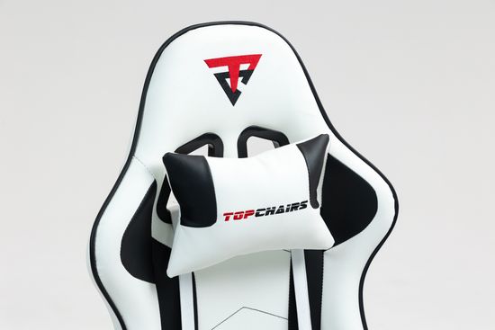 Кресло спортивное TopChairs Shadow бело-черный