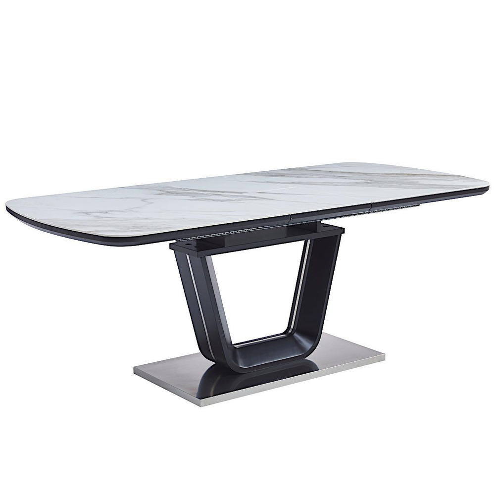 Стол керамический LA ALTA ATHENA 160-200/90*76, каркас черный