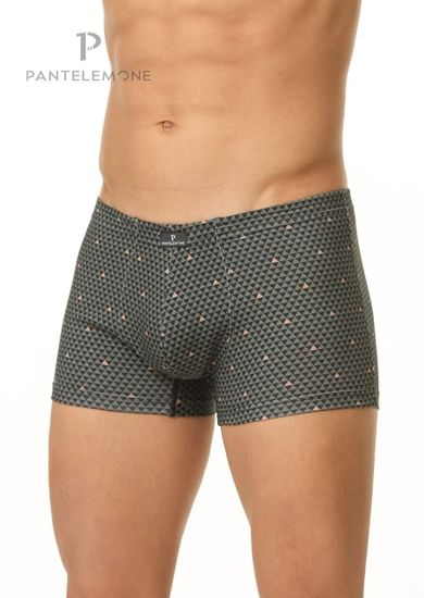 Трусы мужские боксеры Pantelemone PMH-1368, треугольники серо-зеленые