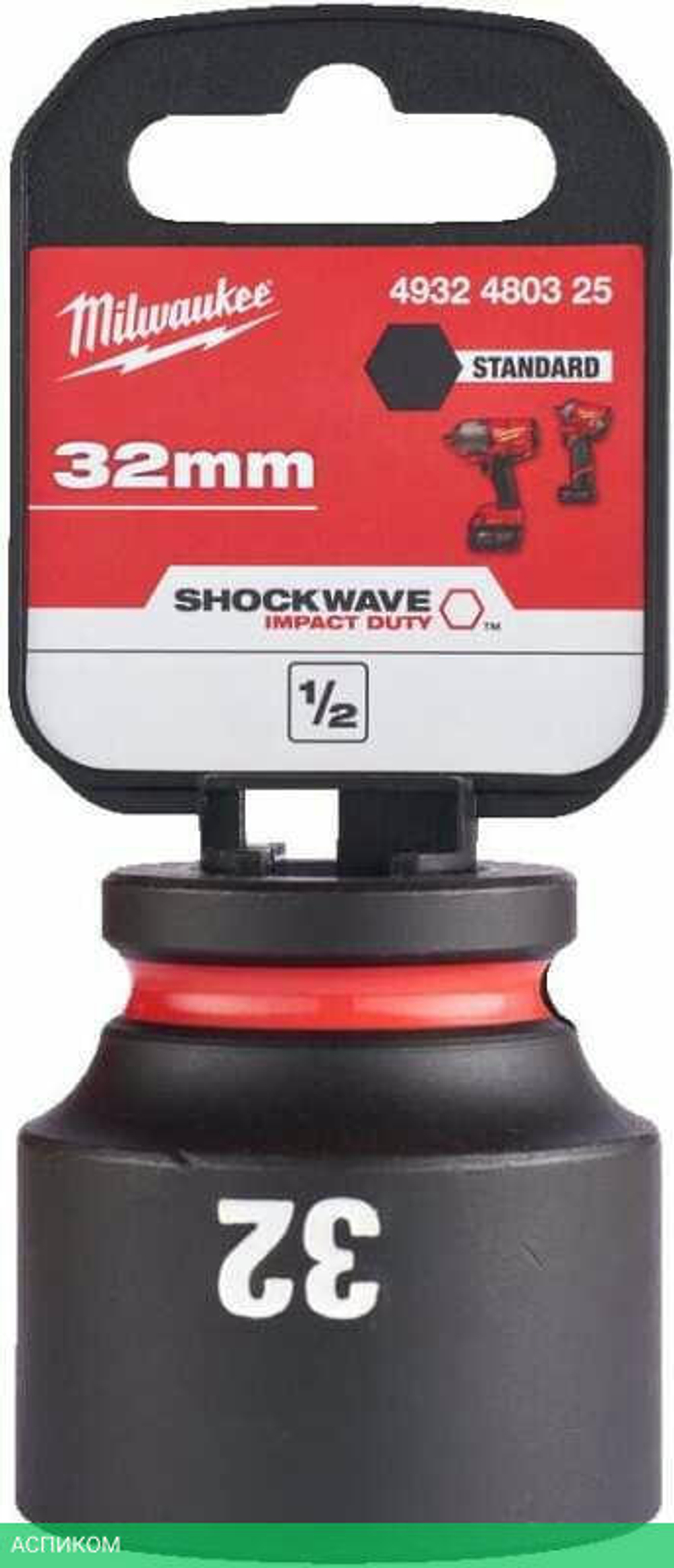Головка ударная Milwaukee Shockwave 1/2" 32мм (4932480325)