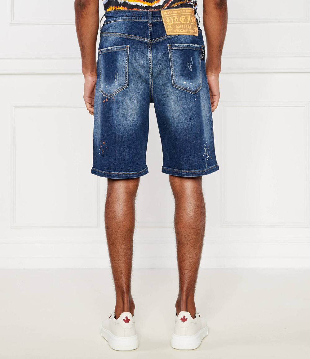 Джинсовые шорты Formentera Fit Skull&Bones Philipp Plein - темно-синий(MDT3806 PDE004N)