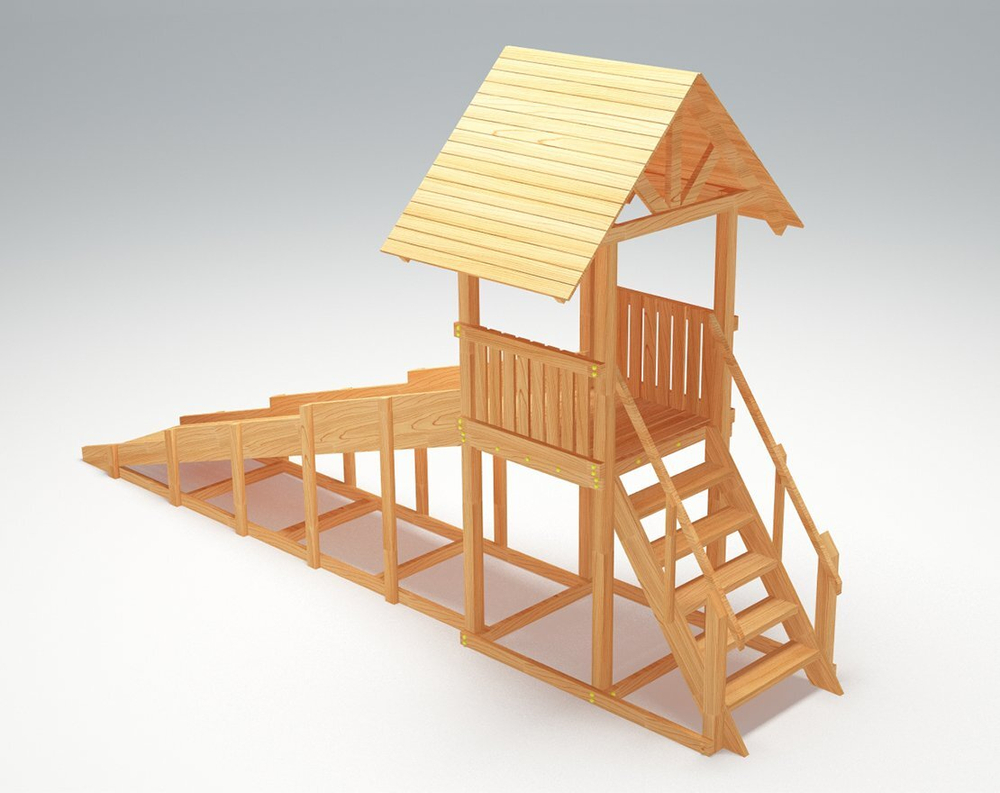 Зимняя горка TORUDA Север wood-5 (скат 4.9 м)