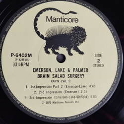 Винтажная виниловая пластинка LP Emerson, Lake and Palmer Brain Salad Surgery (Japan 1980) (Obi) Benny The Bouncer