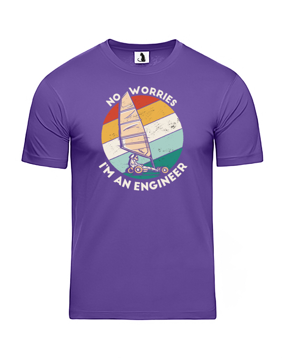 Футболка Не беспокойся, я инженер мужская фиолетовая