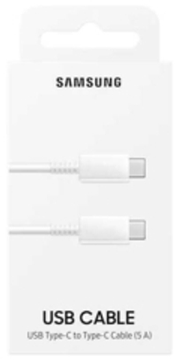 Кабель Samsung EP-DA705BWERGWW USB Type-C - USB Type-C, max.60W, белый