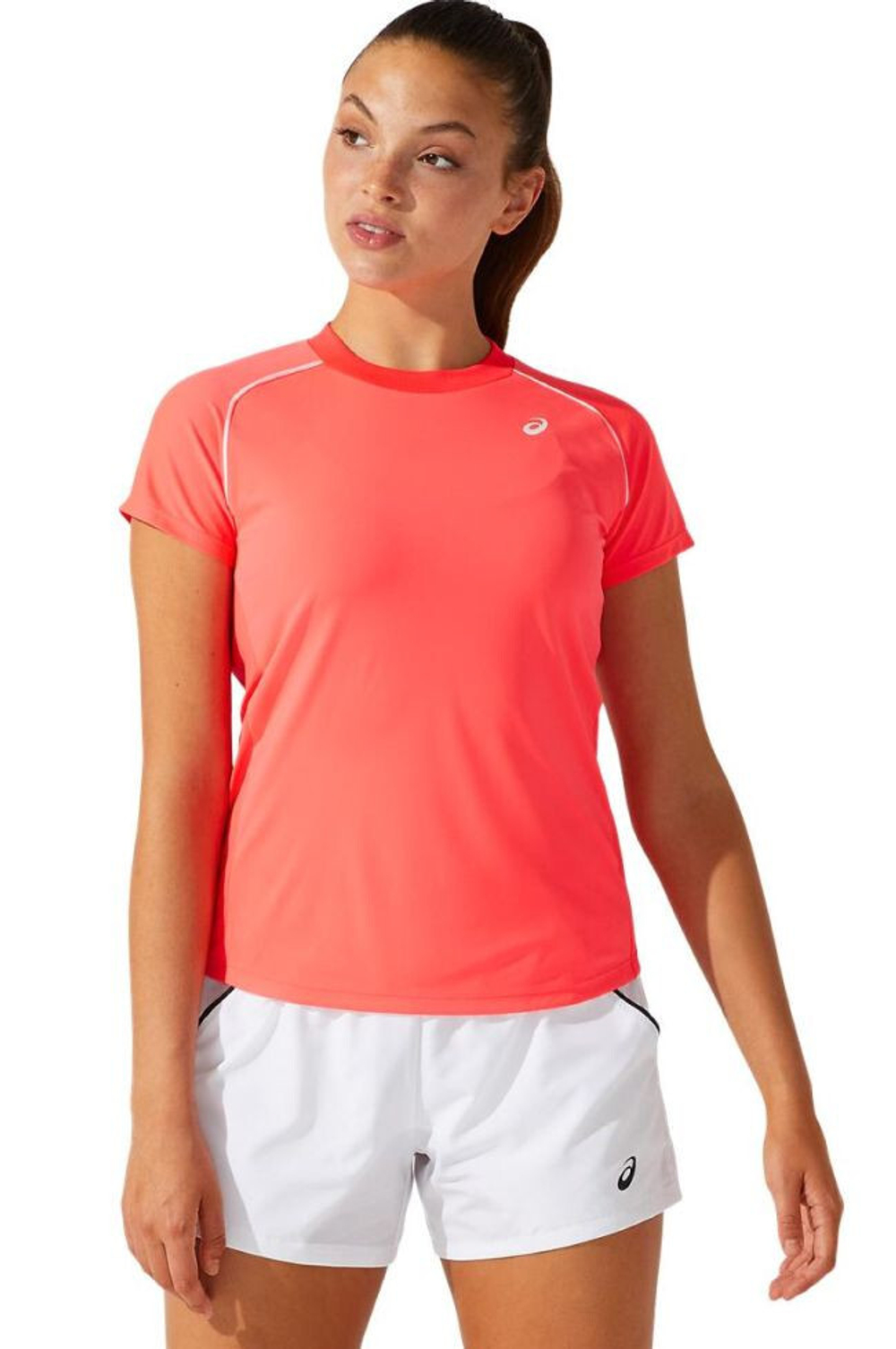 Женская теннисная футболка Asics Court W Piping Short Sleeve - Розовый