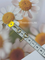 Подвеска "Ключ в форме сердца" золотистая 22х10мм