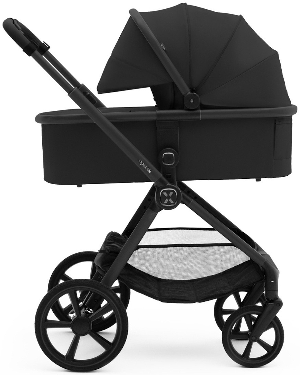 Коляска Agex Life 3 в 1 матовая рама с автокреслом i-Safe Black ALB583 Black (Черный)
