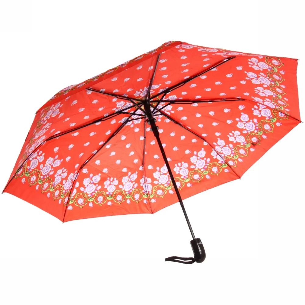 Зонт женский полуавтомат «Ultramarine - Венера», микс 6 цветов, 8 спиц, d-100см, длина в слож. виде 28см, голубые цветы