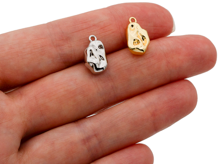 Подвеска "Мятый металл", 14мм